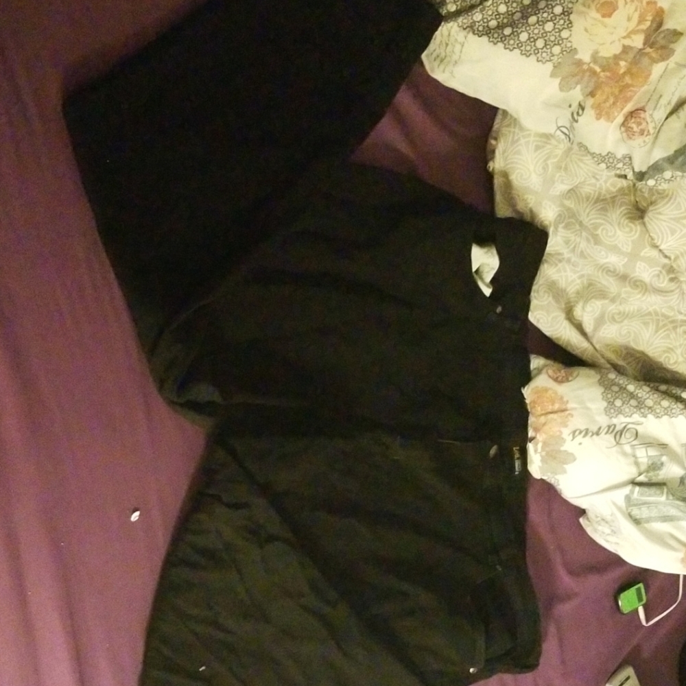 Plain black jeans
